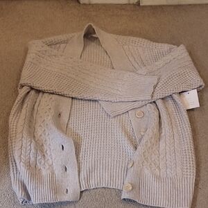 Women's Cable Knit Sweater - Khaki Color